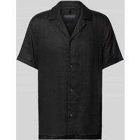 Drykorn Freizeithemd aus Leinen mit Reverskragen Modell 'BIJAN' in Black, Größe XXL von drykorn