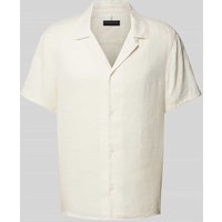 Drykorn Freizeithemd aus Leinen mit Reverskragen Modell 'BIJAN' in Offwhite, Größe L von drykorn