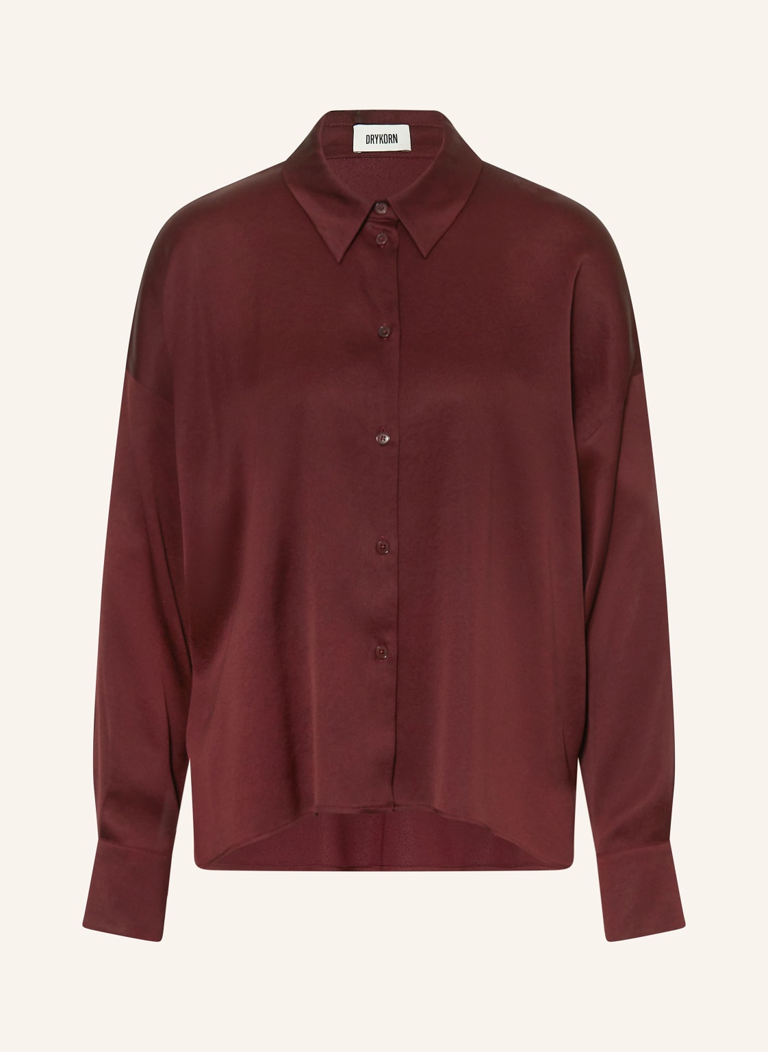 Drykorn Hemdbluse Cloelia Aus Satin rot von drykorn