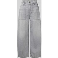 Drykorn Jeans mit weitem Bein und Eingrifftaschen Modell 'DERIVE' in Hellgrau, Größe 32/34 von drykorn