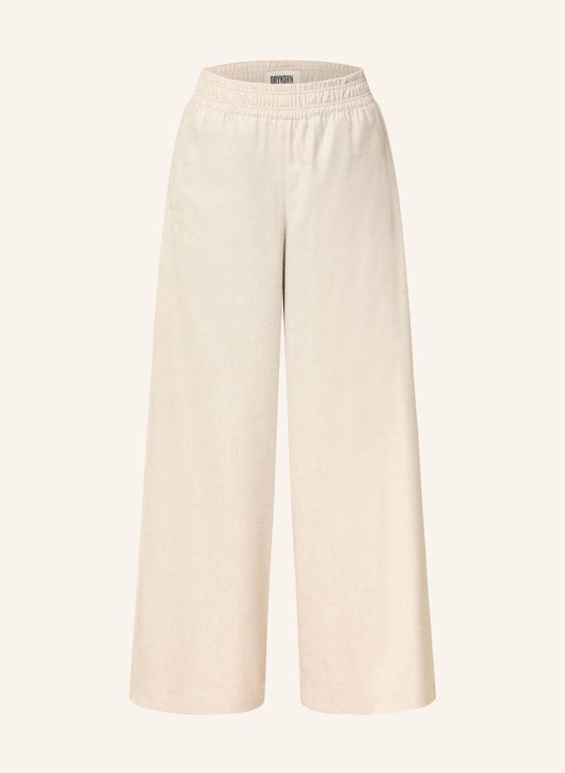 Drykorn Marlenehose Ceiling Aus Flanell beige von drykorn