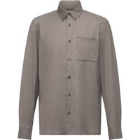 Drykorn Meliertes Stretch-Hemd mit Button Down-Kragen in M von drykorn