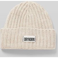 Drykorn Mütze mit Label-Patch Modell 'EANI' in Beige, Größe 1 von drykorn