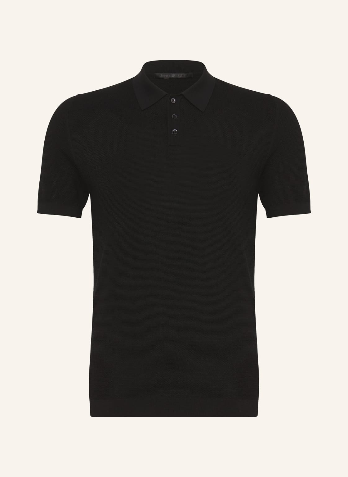 Drykorn Piqué-Poloshirt Triton schwarz von drykorn