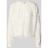 Drykorn Regular Fit Bluse mit Rundhalsausschnitt Modell 'SEETHA' in Weiss, Größe 40 von drykorn
