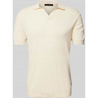 Drykorn Regular Fit Poloshirt mit V-Ausschnitt Modell 'Braian' in Offwhite, Größe L von drykorn