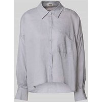 Drykorn Relaxed Fit Leinenbluse mit Brusttasche Modell 'NAMIDA' in Hellblau, Größe 36 von drykorn