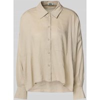 Drykorn Relaxed Fit Leinenbluse mit Brusttasche Modell 'NAMIDA' in Sand, Größe 40 von drykorn