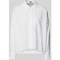Drykorn Relaxed Fit Leinenbluse mit Brusttasche Modell 'NAMIDA' in Weiss, Größe 38 Drykorn Relaxed Fit Leinenbluse mit Brusttasche Modell 'NAMIDA' in Weiss, Größe 38 von drykorn