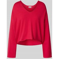 Drykorn Relaxed Fit Strickpullover mit V-Ausschnitt Modell 'SOMAIJA' in Pink, Größe M von drykorn