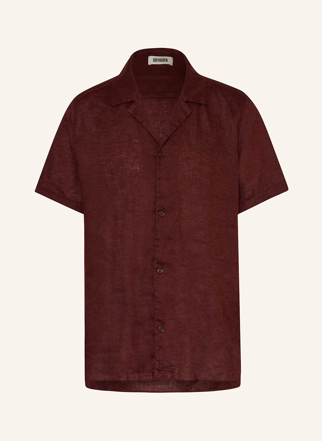 Drykorn Resorthemd Bijan Comfort Fit Aus Leinen rot von drykorn