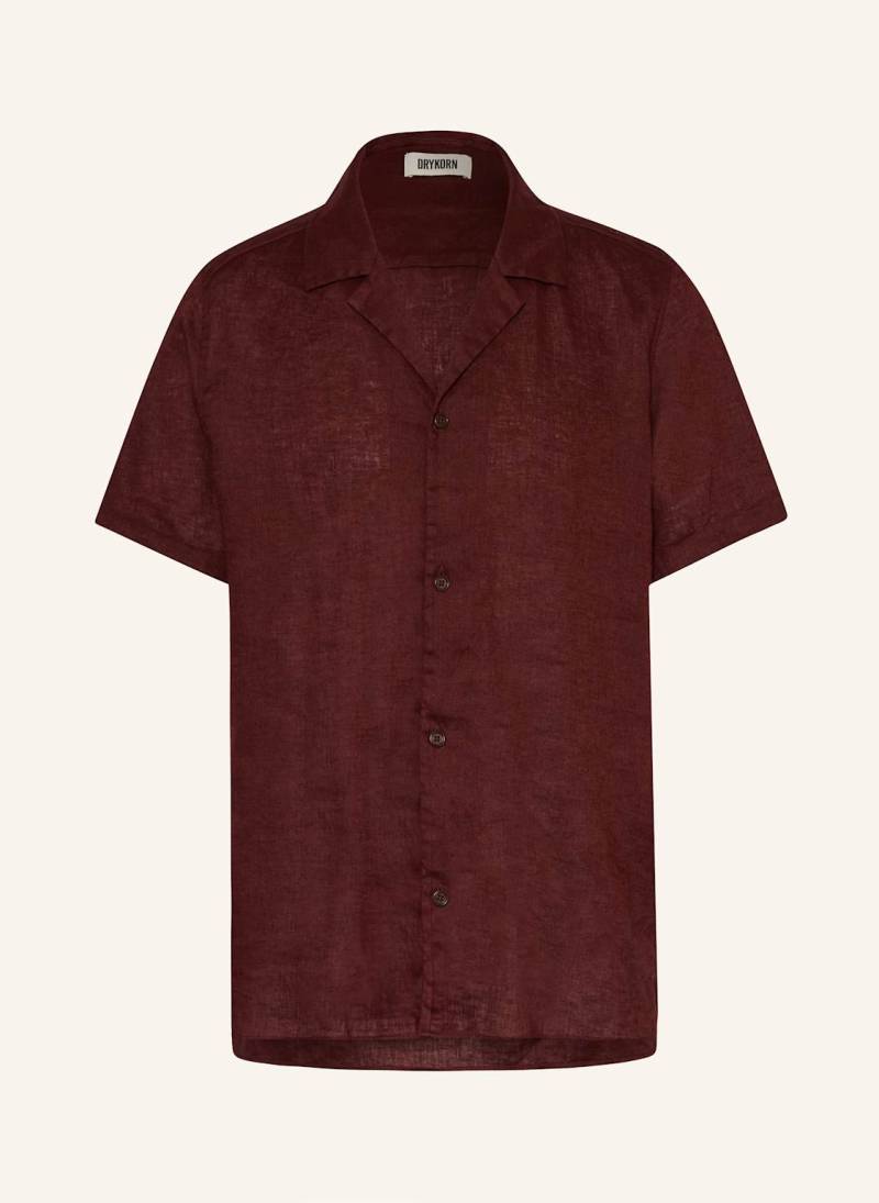 Drykorn Resorthemd Bijan Comfort Fit Aus Leinen rot von drykorn