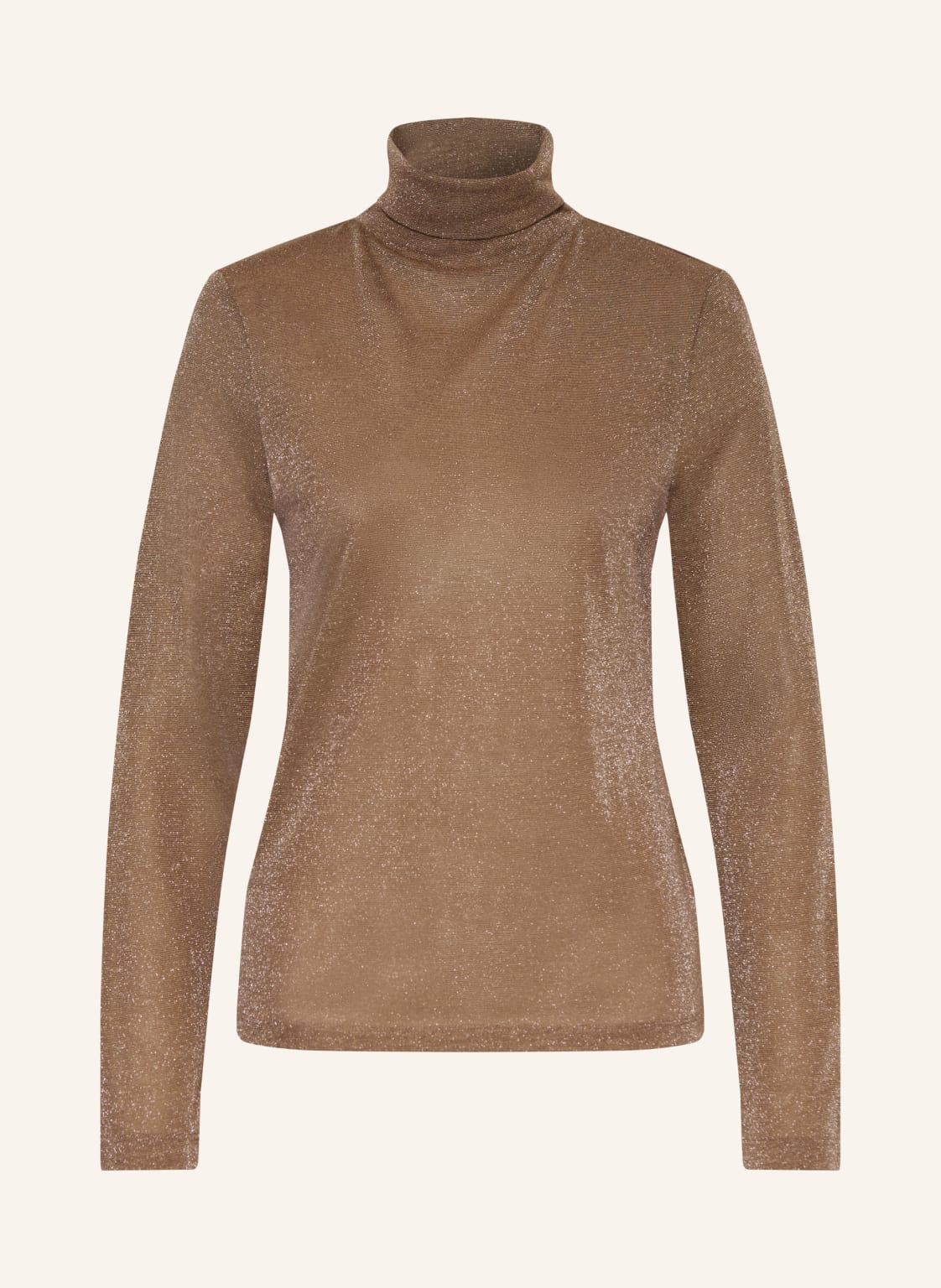 Drykorn Rollkragenshirt Zerafne Mit Glitzergarn beige von drykorn