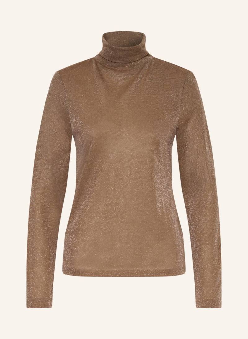 Drykorn Rollkragenshirt Zerafne Mit Glitzergarn beige von drykorn