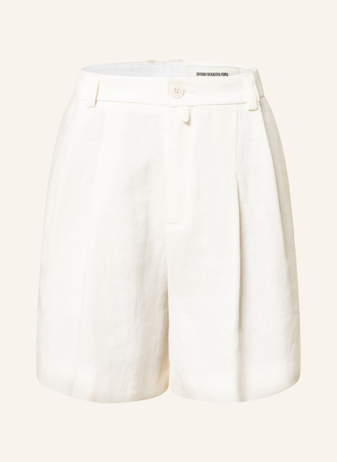 Drykorn Shorts Court Mit Leinen weiss von drykorn