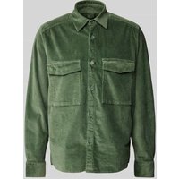 Drykorn Slim Fit Hemdjacke mit Strukturmuster Modell 'Gunray' in Gruen, Größe M von drykorn