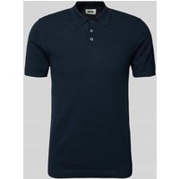 Drykorn Slim Fit Poloshirt mit Strukturmuster Modell 'TRITON' in Dunkelblau, Größe L von drykorn