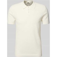 Drykorn Slim Fit Poloshirt mit Strukturmuster Modell 'TRITON' in Offwhite, Größe S von drykorn