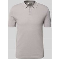 Drykorn Slim Fit Poloshirt mit Strukturmuster Modell 'TRITON' in Stein, Größe XXL von drykorn