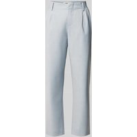 Drykorn Straight Leg Anzughose mit Bundfalten Modell 'DISPATCH' in Bleu Melange, Größe 27/34 von drykorn