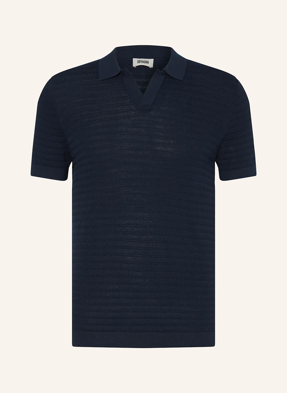 Drykorn Strick-Poloshirt Braian blau von drykorn