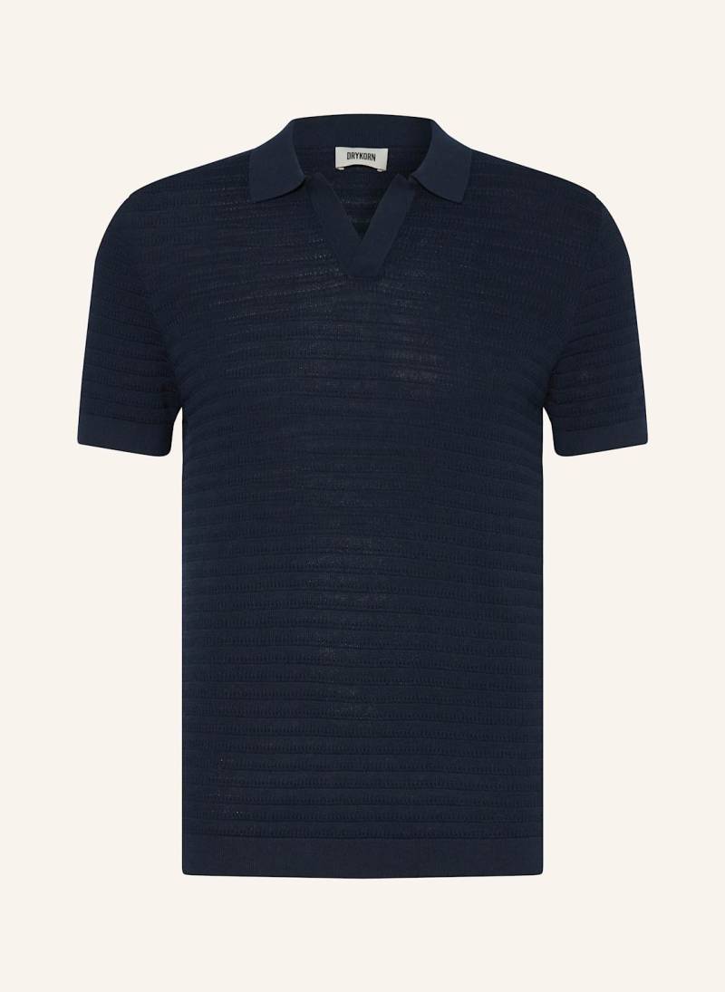 Drykorn Strick-Poloshirt Braian blau von drykorn