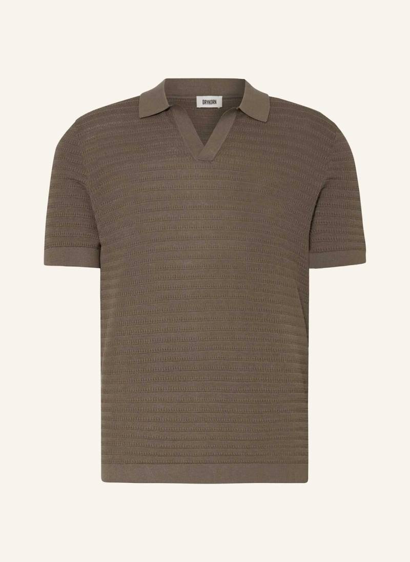 Drykorn Strick-Poloshirt Braian gruen von drykorn