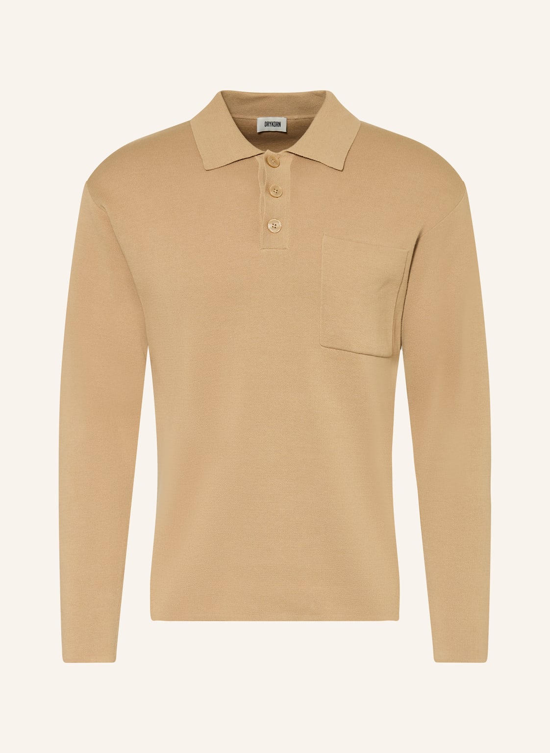 Drykorn Strick-Poloshirt Eliaso braun von drykorn