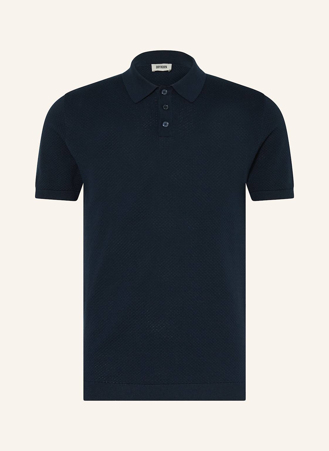Drykorn Strick-Poloshirt Triton Regular Fit blau von drykorn