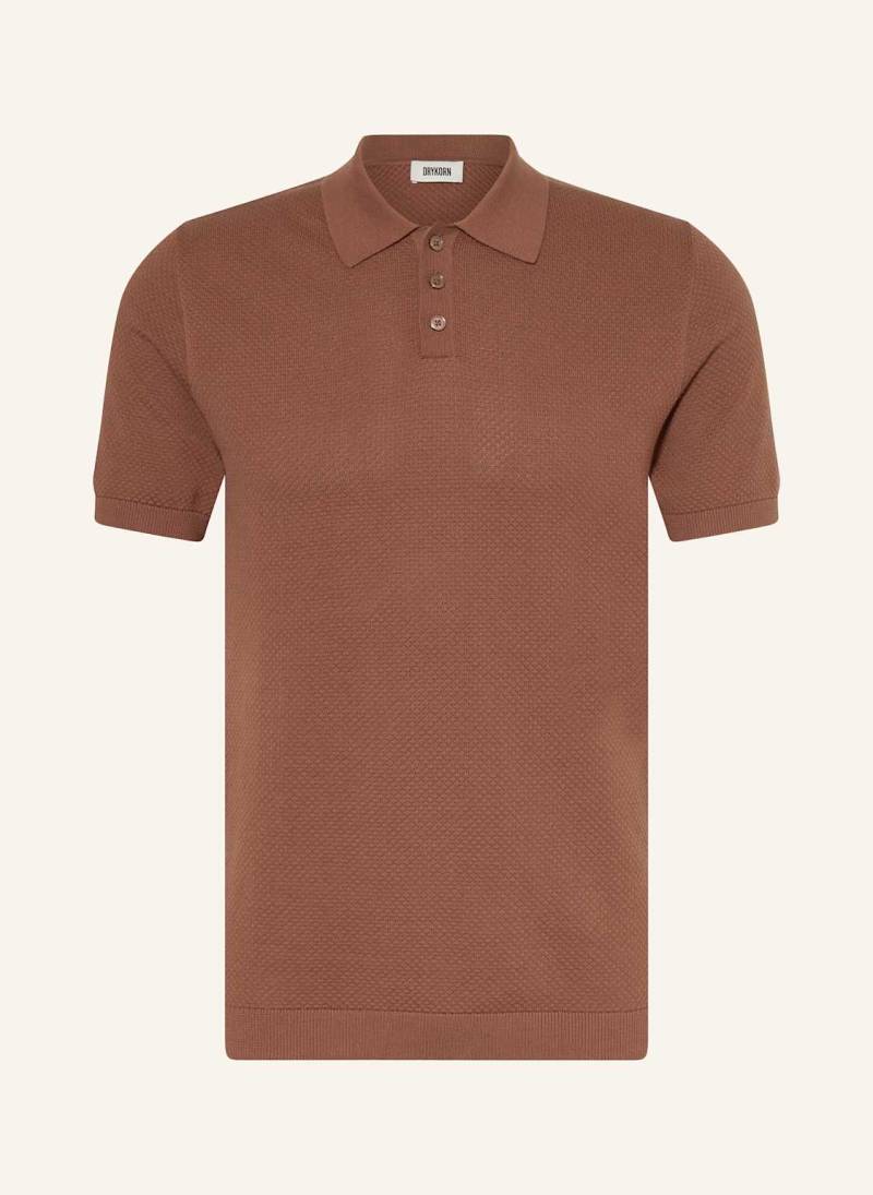 Drykorn Strick-Poloshirt Triton Regular Fit braun von drykorn