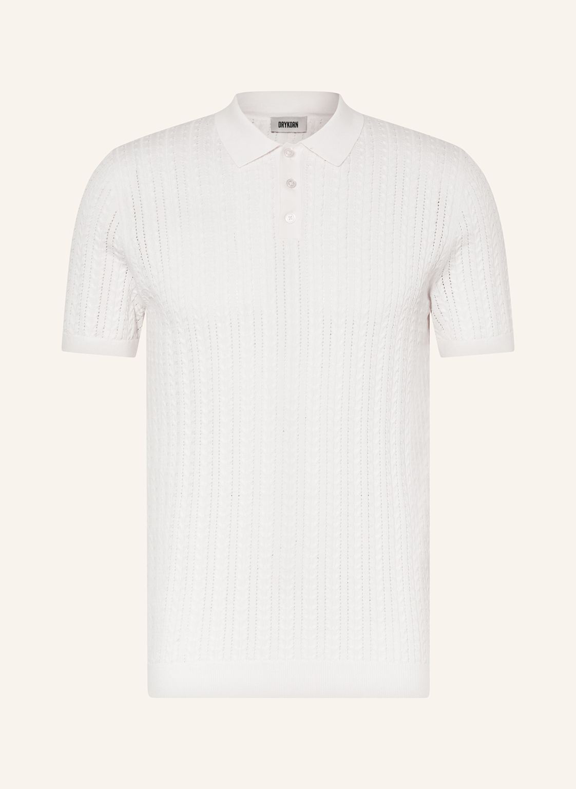 Drykorn Strick-Poloshirt Triton Regular Fit weiss von drykorn
