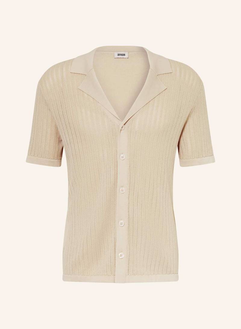 Drykorn Strickhemd Ray Comfort Fit beige von drykorn