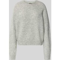 Drykorn Strickpullover aus Alpaka-Mix Modell 'PEMIRI' in Hellgrau Melange, Größe L von drykorn