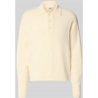 Drykorn Strickpullover mit Polokragen Modell 'BEKKET' in Offwhite, Größe M von drykorn