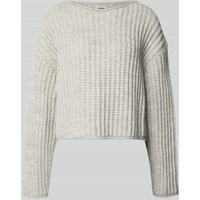 Drykorn Strickpullover mit Rundhalsausschnitt Modell 'IMENY' in Hellgrau Melange, Größe M von drykorn