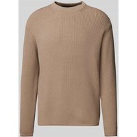 Drykorn Strickpullover mit Rundhalsausschnitt Modell 'LEANDO' in Beige, Größe S von drykorn