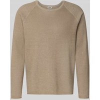 Drykorn Strickpullover mit Rundhalsausschnitt Modell 'TITZIAN' in Beige, Größe XXL von drykorn