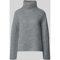 Drykorn Strickpullover mit Stehkragen Modell 'VARISA' in Mittelgrau Melange, Größe XL von drykorn