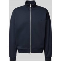 Drykorn Sweatjacke mit Motiv-Stitching Modell 'MAKKANO' in Marine, Größe M von drykorn