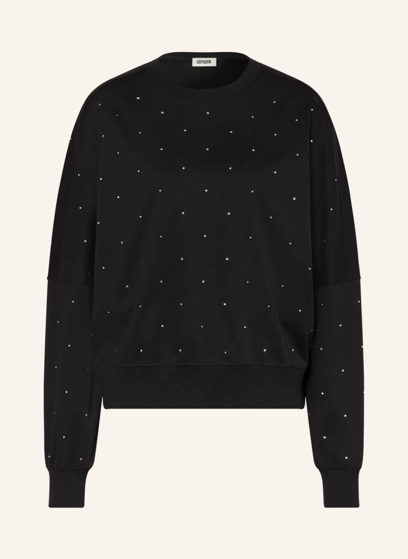 Drykorn Sweatshirt Astaria Mit Swarovski® Kristallen schwarz von drykorn