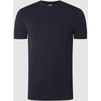 Drykorn T-Shirt mit geripptem Rundhalsausschnitt Modell 'ANTON' in Marine, Größe XL von drykorn