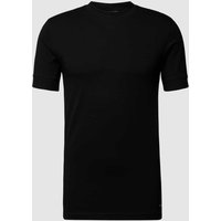 Drykorn T-Shirt mit geripptem Rundhalsausschnitt Modell 'ANTON' in Black, Größe L von drykorn