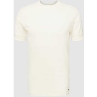 Drykorn T-Shirt mit geripptem Rundhalsausschnitt Modell 'ANTON' in Weiss, Größe S von drykorn