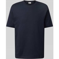 Drykorn T-Shirt mit geripptem Rundhalsausschnitt Modell 'RAPHAEL' in Dunkelblau, Größe M von drykorn