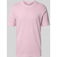 Drykorn T-Shirt mit geripptem Rundhalsausschnitt Modell 'RAPHAEL' in Rose, Größe XXL von drykorn