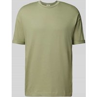 Drykorn T-Shirt mit geripptem Rundhalsausschnitt Modell 'THILO' in Gruen, Größe M von drykorn