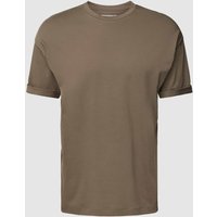 Drykorn T-Shirt mit geripptem Rundhalsausschnitt Modell 'THILO' in Oliv, Größe S von drykorn