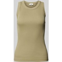 Drykorn Tanktop in Ripp-Optik Modell 'OLINA' in Oliv, Größe L von drykorn