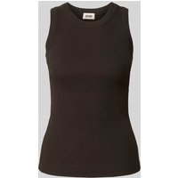 Drykorn Tanktop mit gerippten Abschlüssen Modell 'OLINA' in Dunkelbraun, Größe XS von drykorn