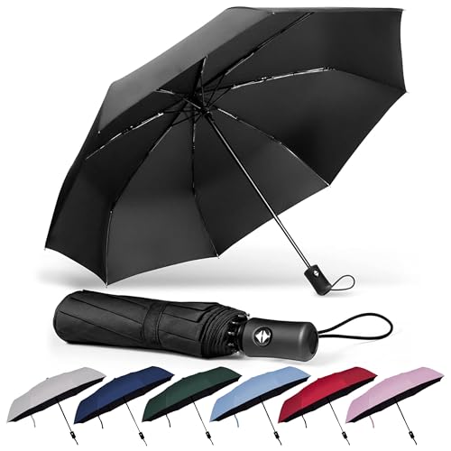 Regenschirm sturmfest I Taschenschirm leicht 360 Gramm I Regenschirm klein Ø 95cm für Reise und Alltag I Taschenschirm automatik auf und zu I Perfekt für Damen und Herren I Drytogo von drytogo